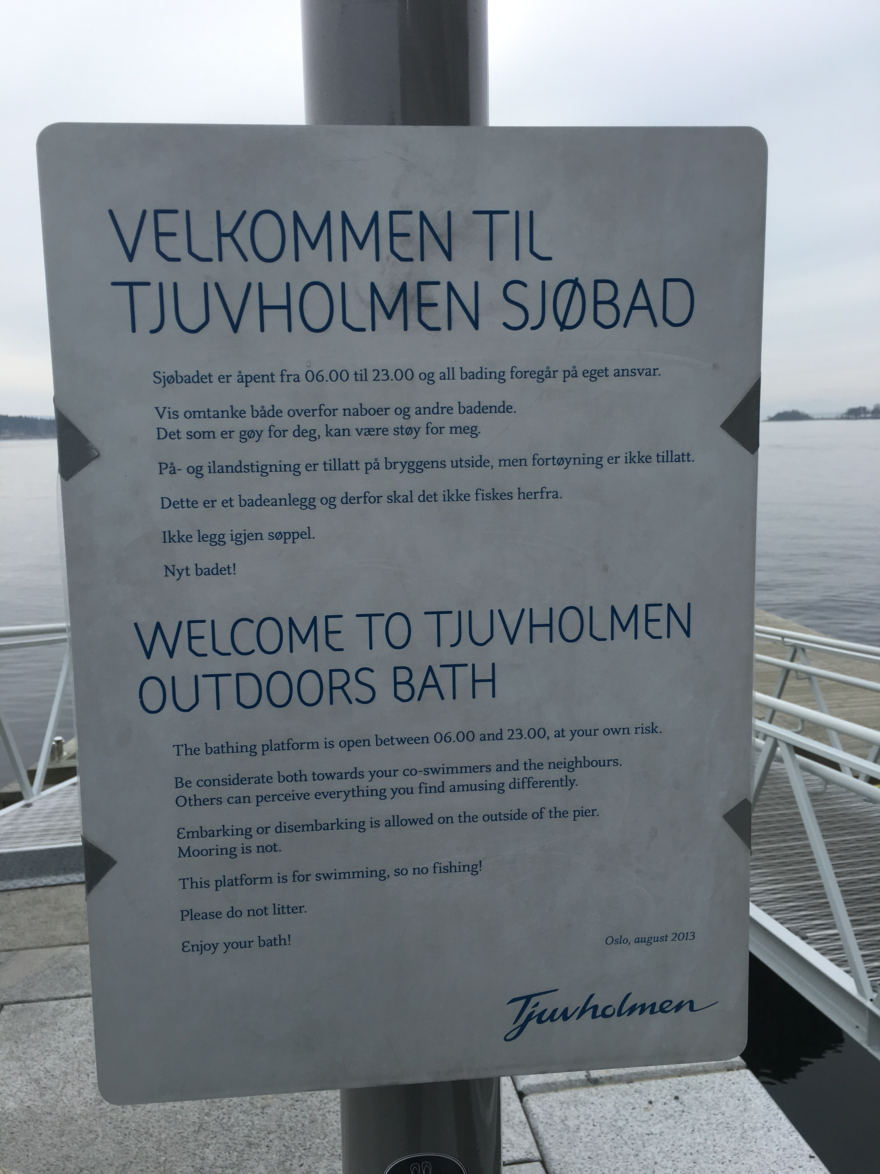 Velkommen til Tjuvholmen sjøbad