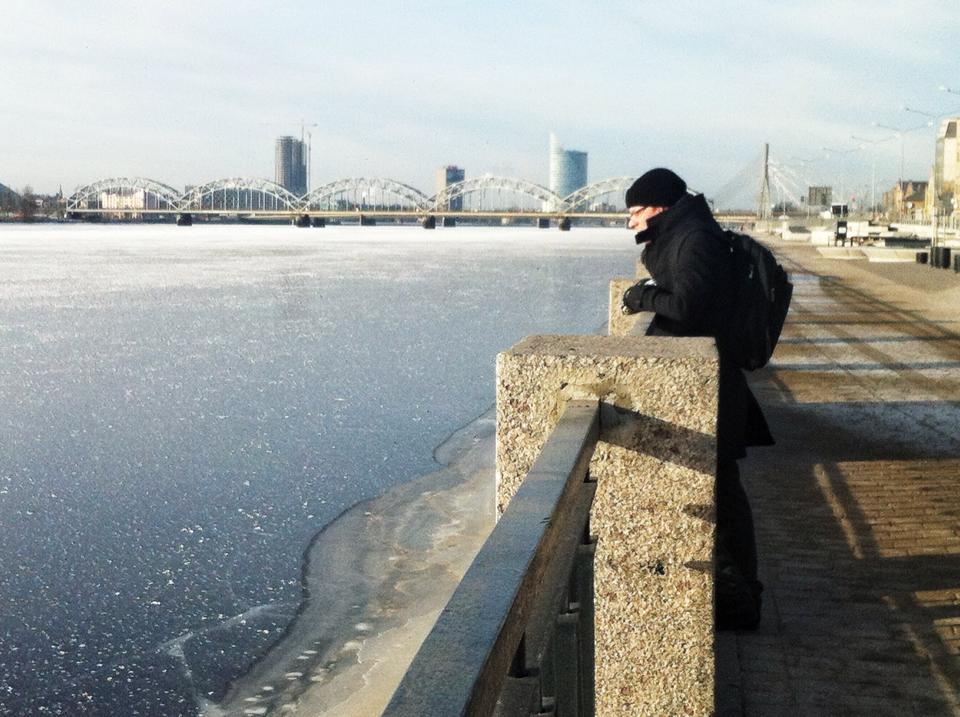 Snorre thinking with Riga in the background 